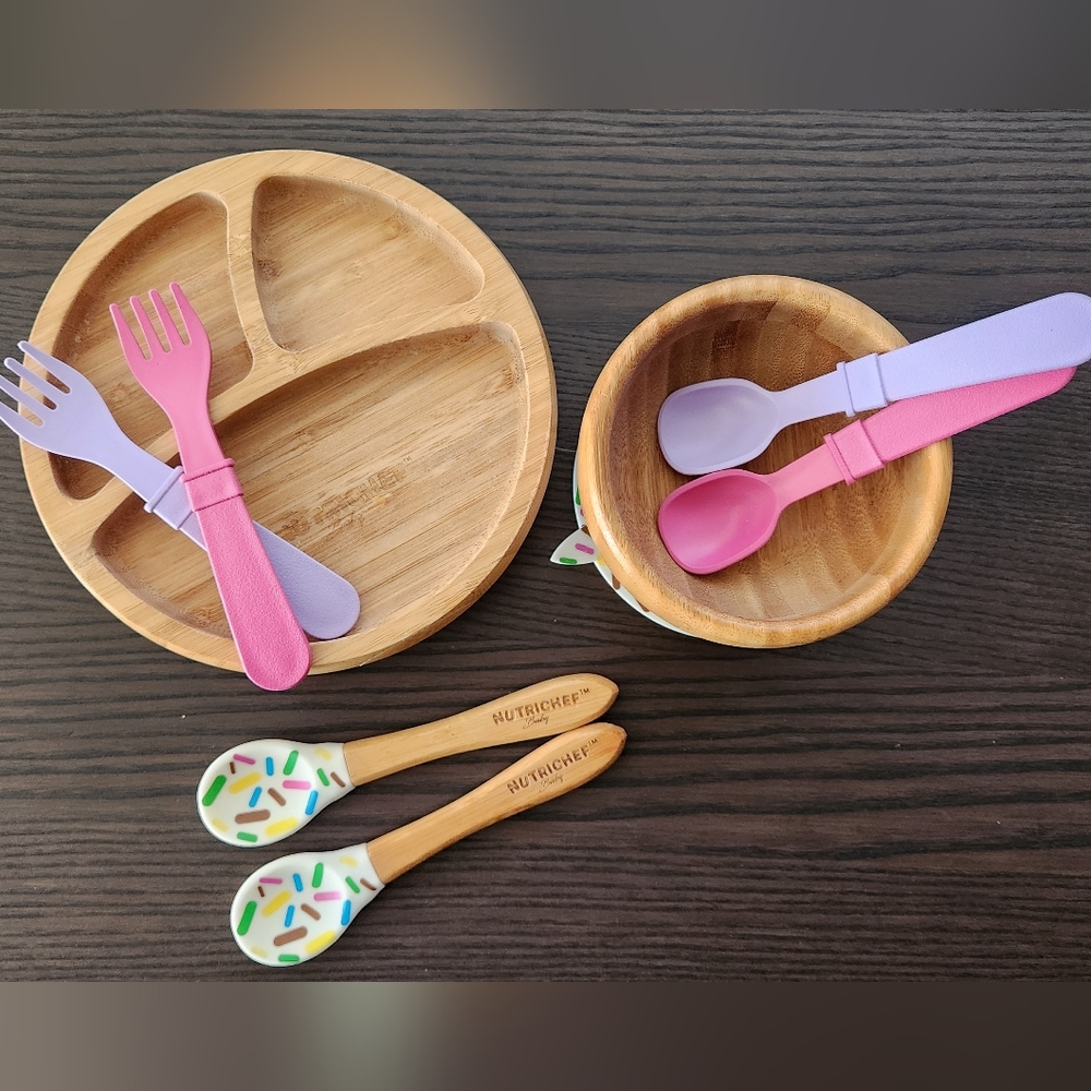 Nutrichef Baby Bamboo Feeding Set